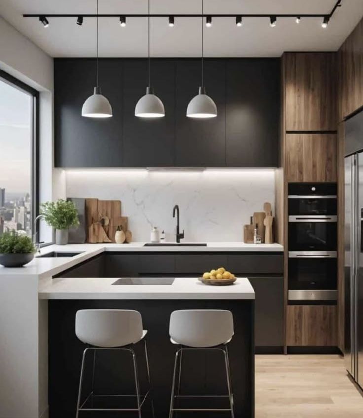 Desain Dapur Monokrom