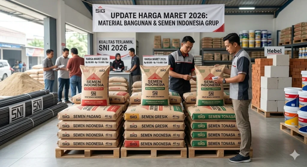Update Maret 2026 : Analisis dan Daftar Harga Material Bangunan Terkini