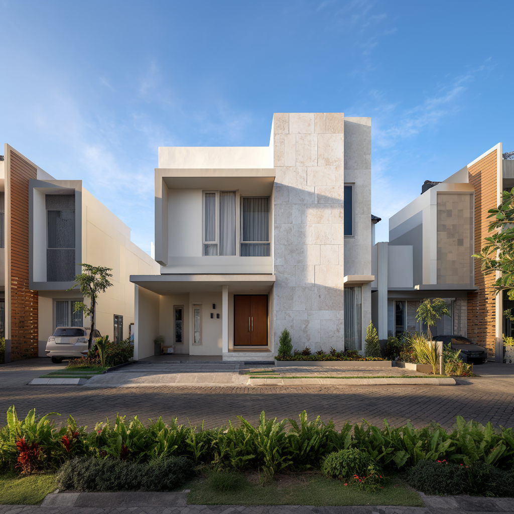 Tampilan depan rumah minimalis modern dengan desain sederhana dan bersih