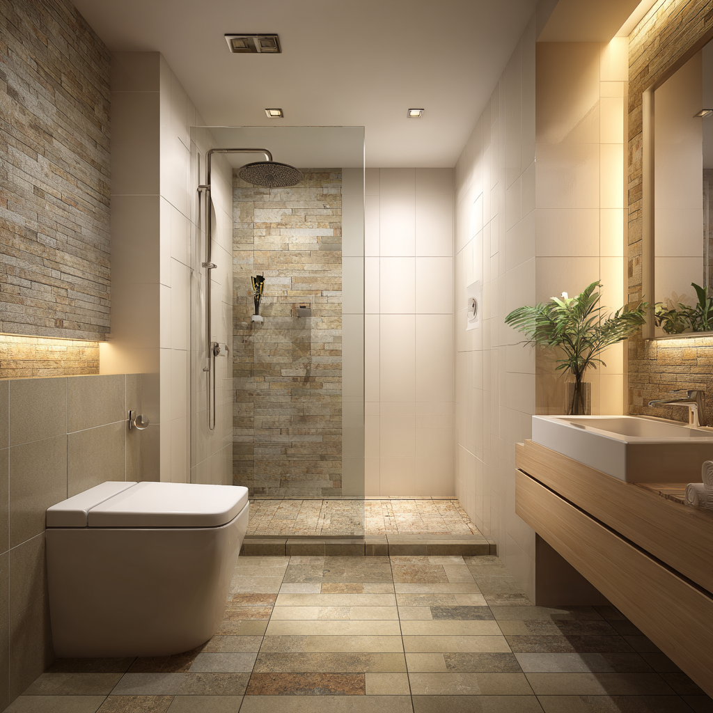 Desain Kamar Mandi Tropis