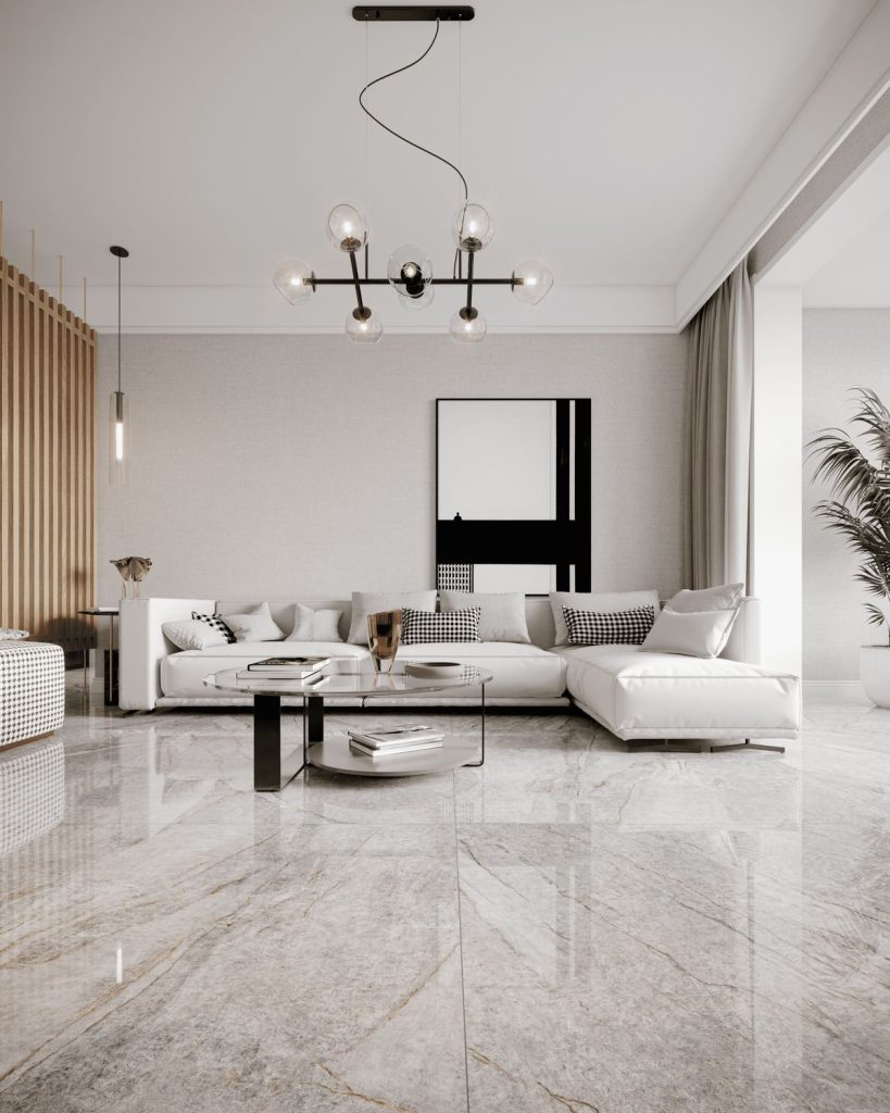 granit polished glossy untuk lantai ruang tamu