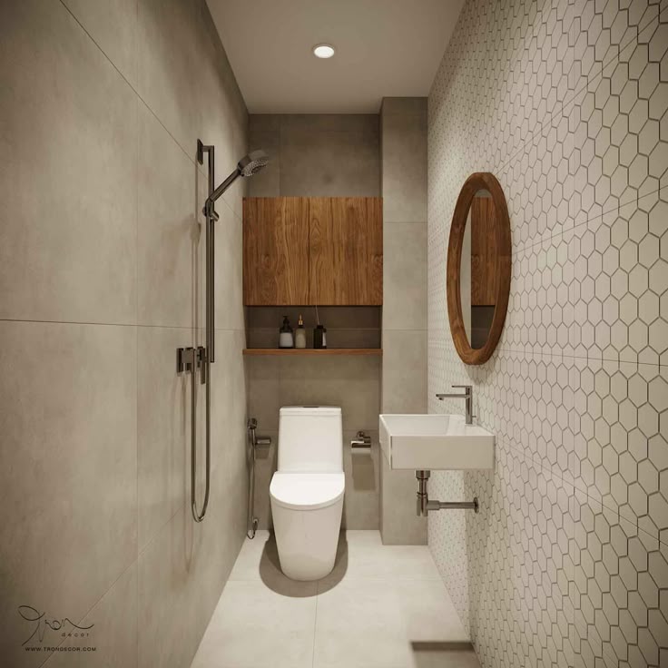 desain kamar mandi dengan desain keramik natural
