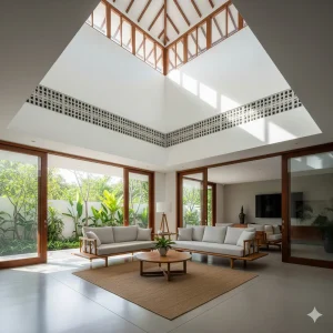 ventilasi atap tinggi
