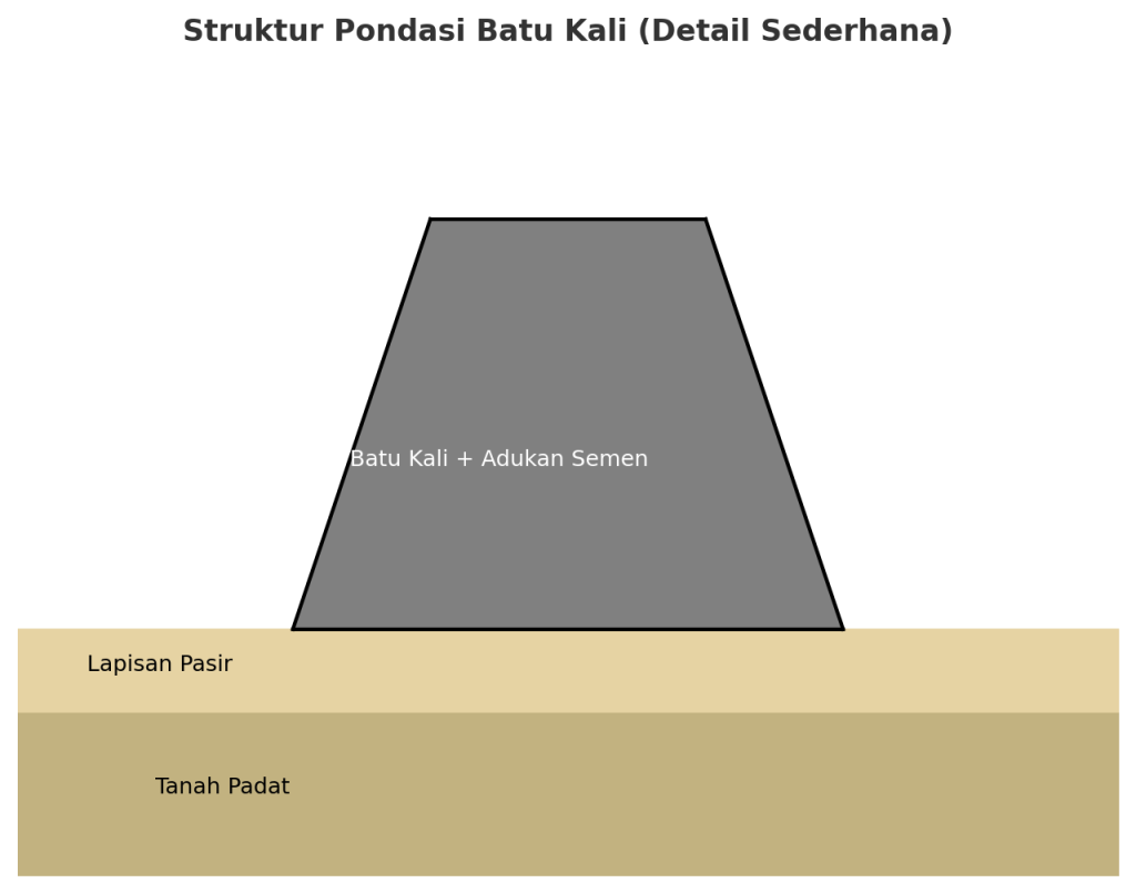 Ilustrasi Pondasi Batu Kali