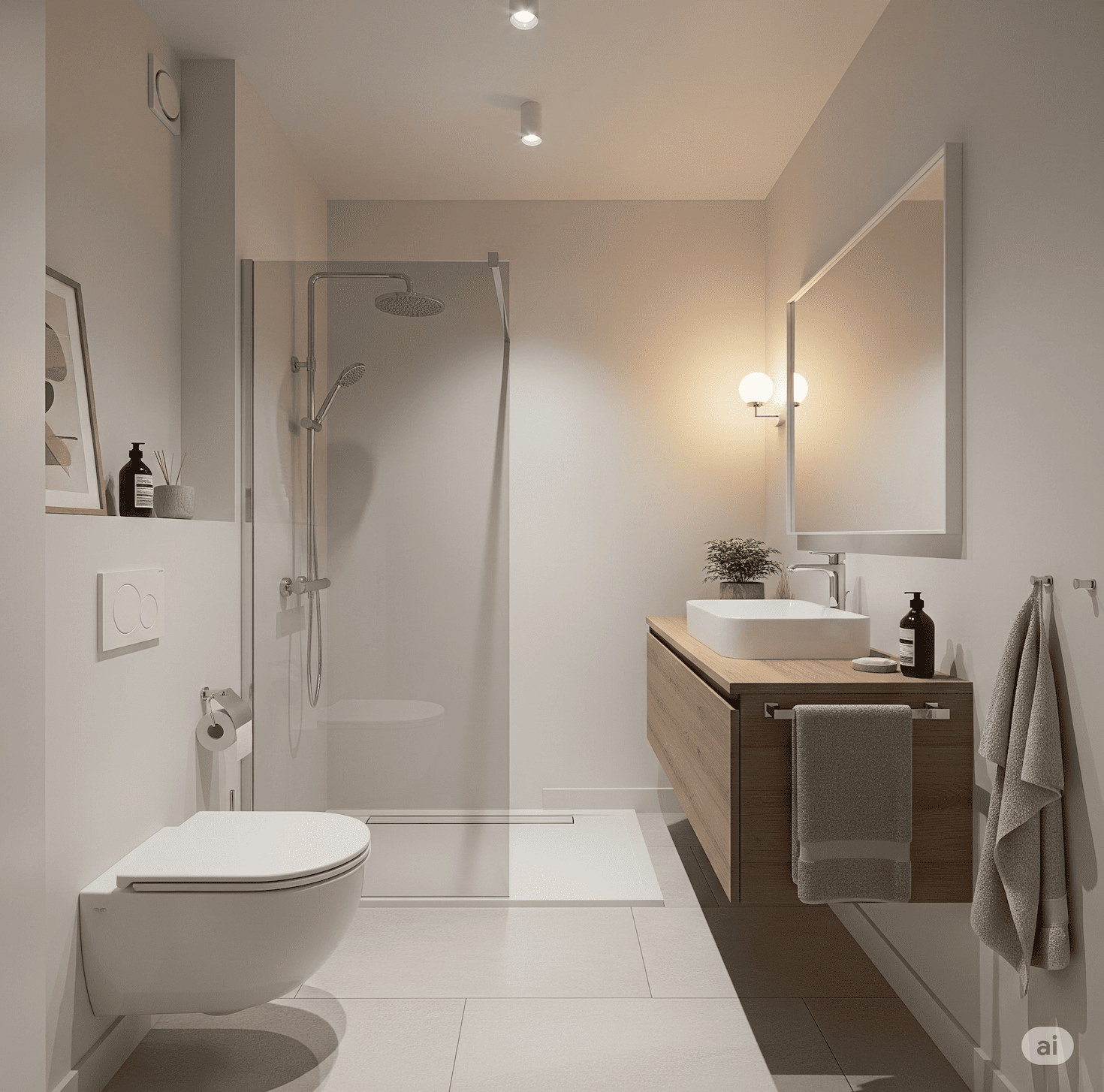 desain kamar mandi minimalis yang nyaman, bersih dan estetik