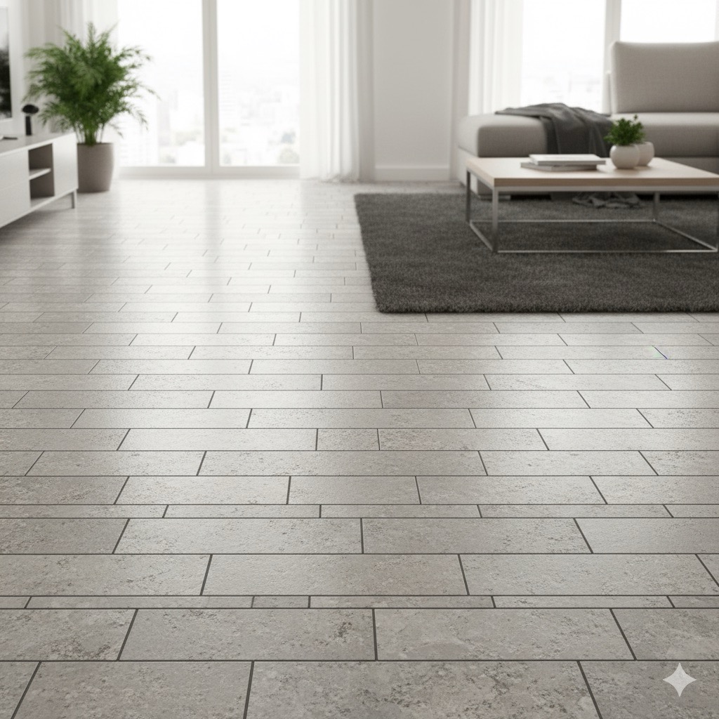 lantai dengan motif bata