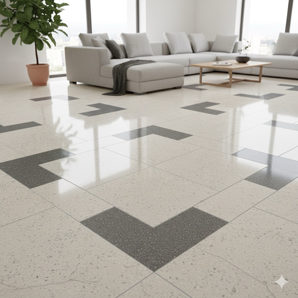 lantai dengan motif kincir angin