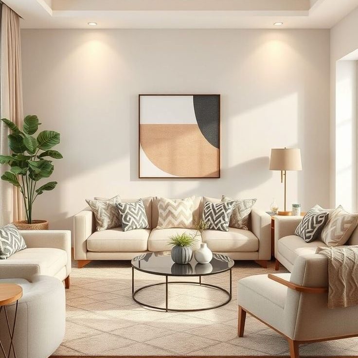 cat rumah warna beige hangat memberikan nuansa klasik dan nyaman