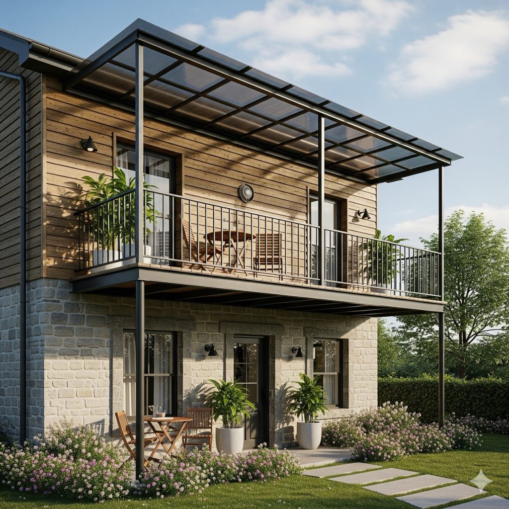 kanopi balkon industrial style
