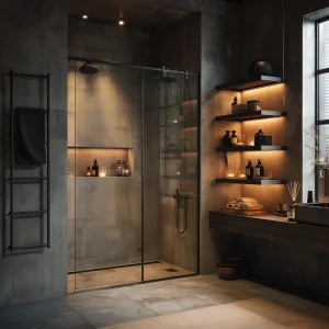 desain kamar mandi industrial