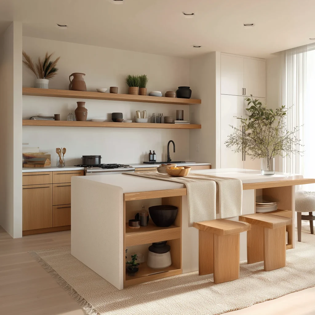 Inspirasi Desain Dapur Island Table Modern Minimalis