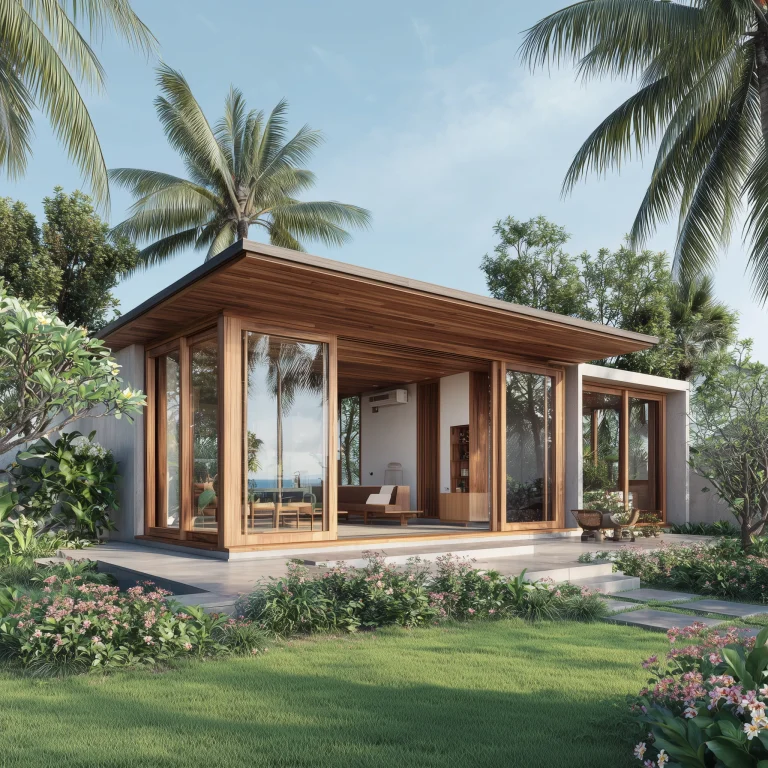 Inspirasi desain rumah tropis dengan tata ruang terbuka dan material batu alam