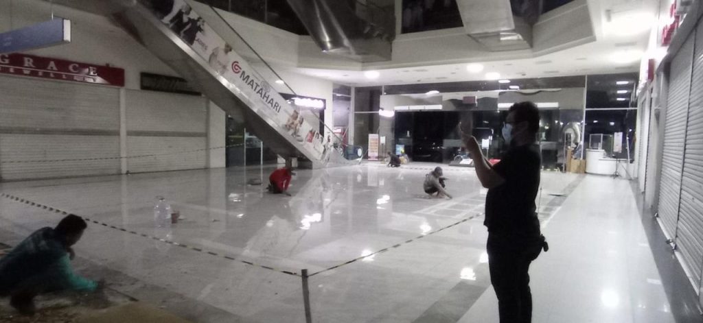 Pemasangan Granit Hall Malang Town Square