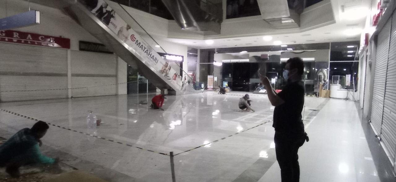 Pemasangan Granit Hall Malang Town Square