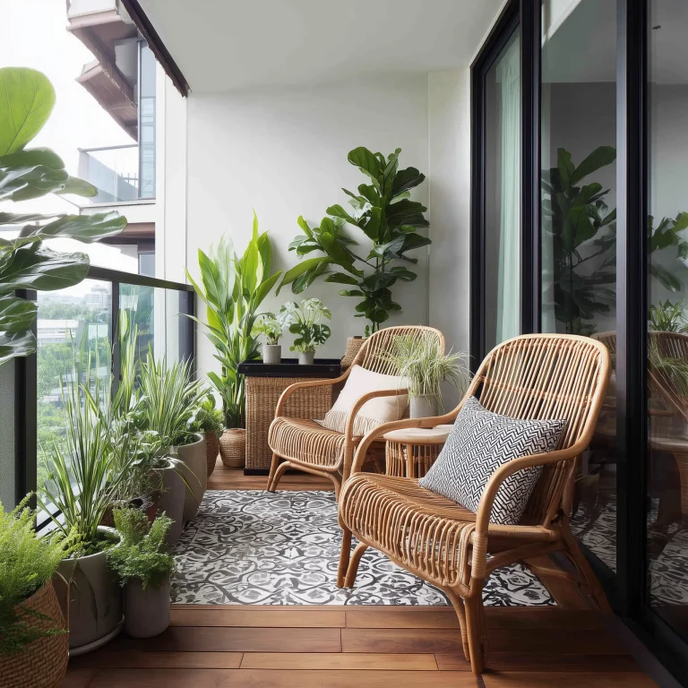 Desain Balkon Kecil Cozy 2