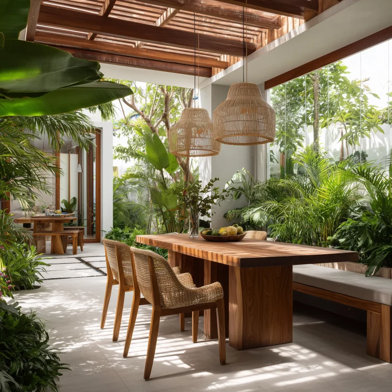 Desain Ruang Makan Semi Outdoor 1