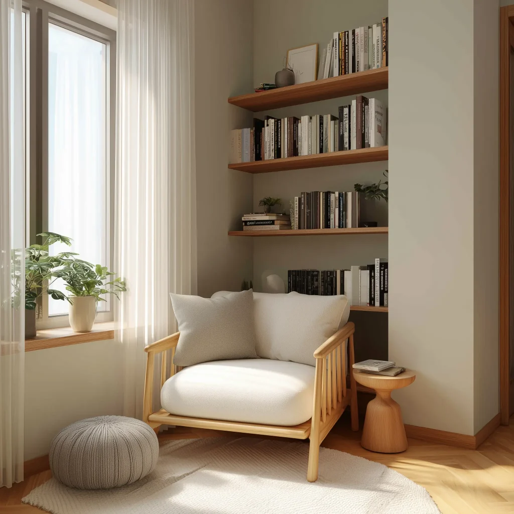 Desain Sudut Baca Minimalis: Simple, Tenang, dan Nyaman