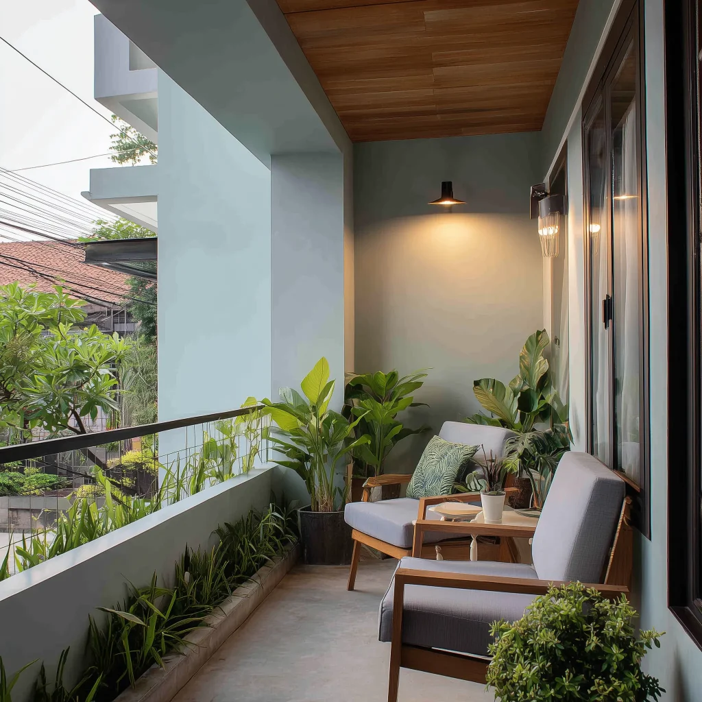 Cozy Balcony: Sudut Santai di Lantai Atas