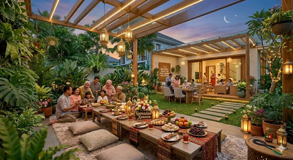 Penataan Taman Rumah untuk Acara Buka Bersama di Bulan Ramadhan : Ciptakan Oase Sore yang Berkesan