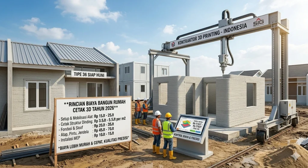 Rincian Biaya Membangun Rumah Cetak 3D Tahun 2026 : Investasi Pintar yang Kian Terjangkau