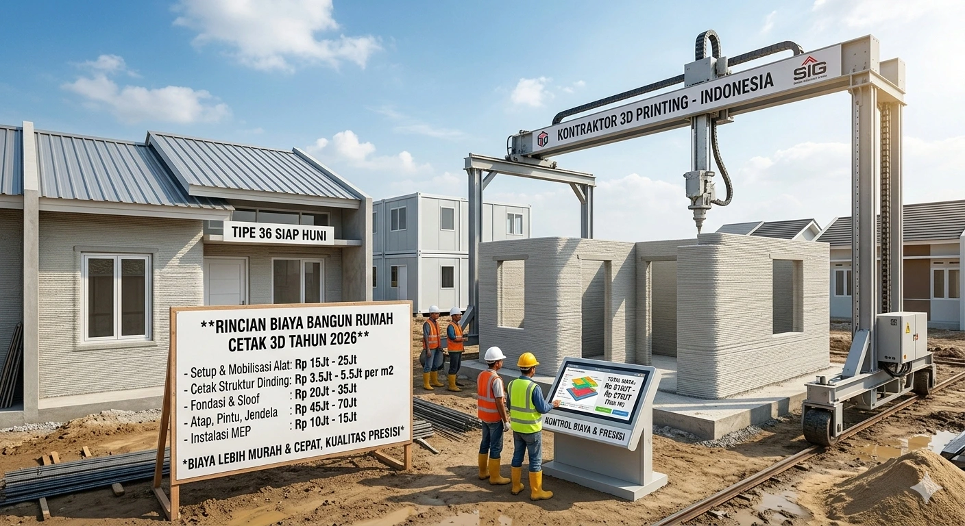 Rincian Biaya Membangun Rumah Cetak 3D Tahun 2026 : Investasi Pintar yang Kian Terjangkau