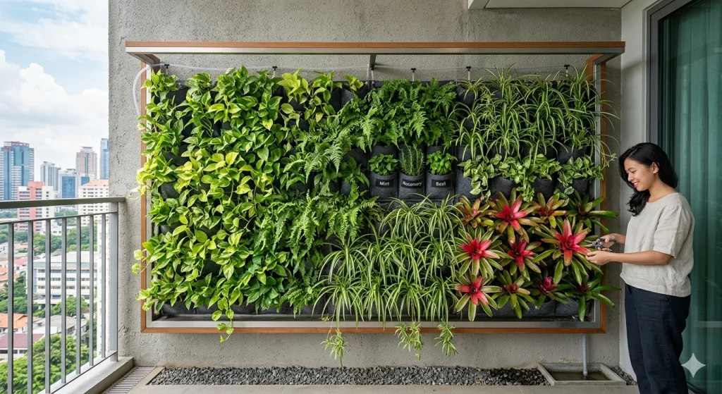 Vertical Garden : Hijaukan Dinding, Segarkan Pandangan