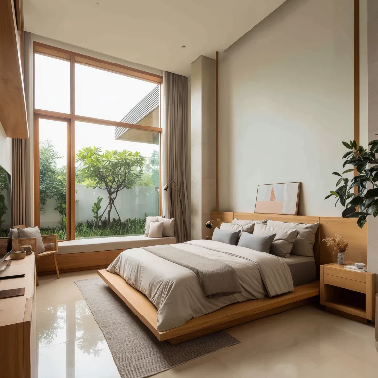 Desain Kamar Tidur Japandi Minimalis 1