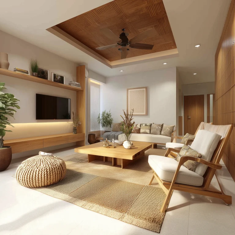 Interior Ruang Keluarga dengan Karpet Organik 1