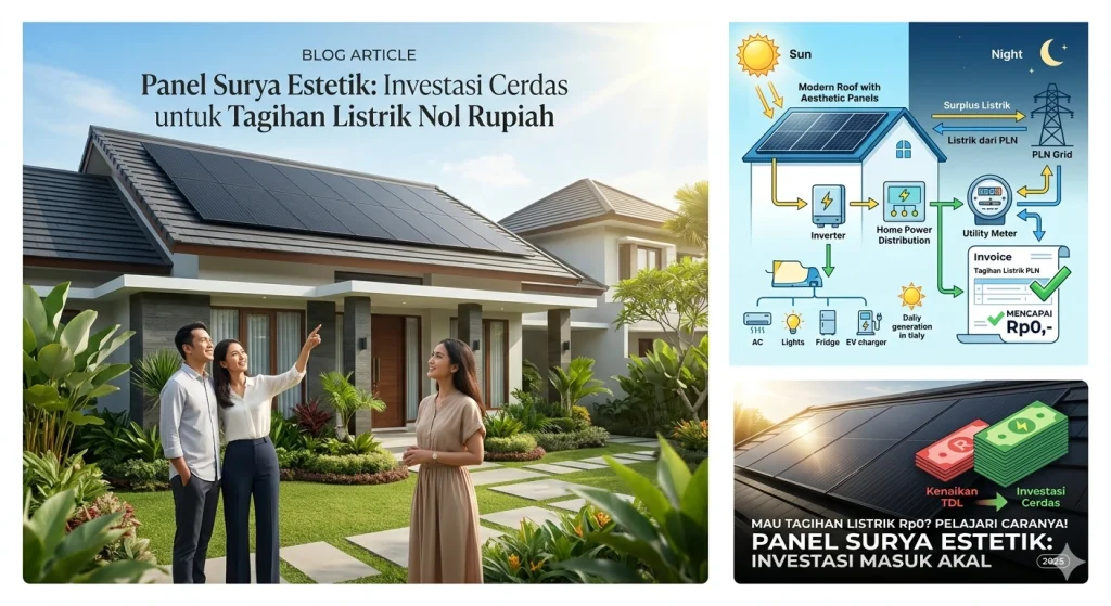 Panel Surya Estetik : Investasi Cerdas untuk Tagihan Listrik Nol Rupiah