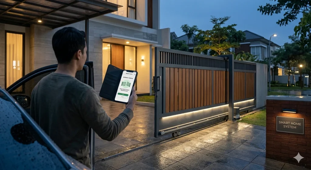 Buka Pintu Lewat Smartphone : Panduan Memilih Sistem Gerbang Otomatis Terupdate